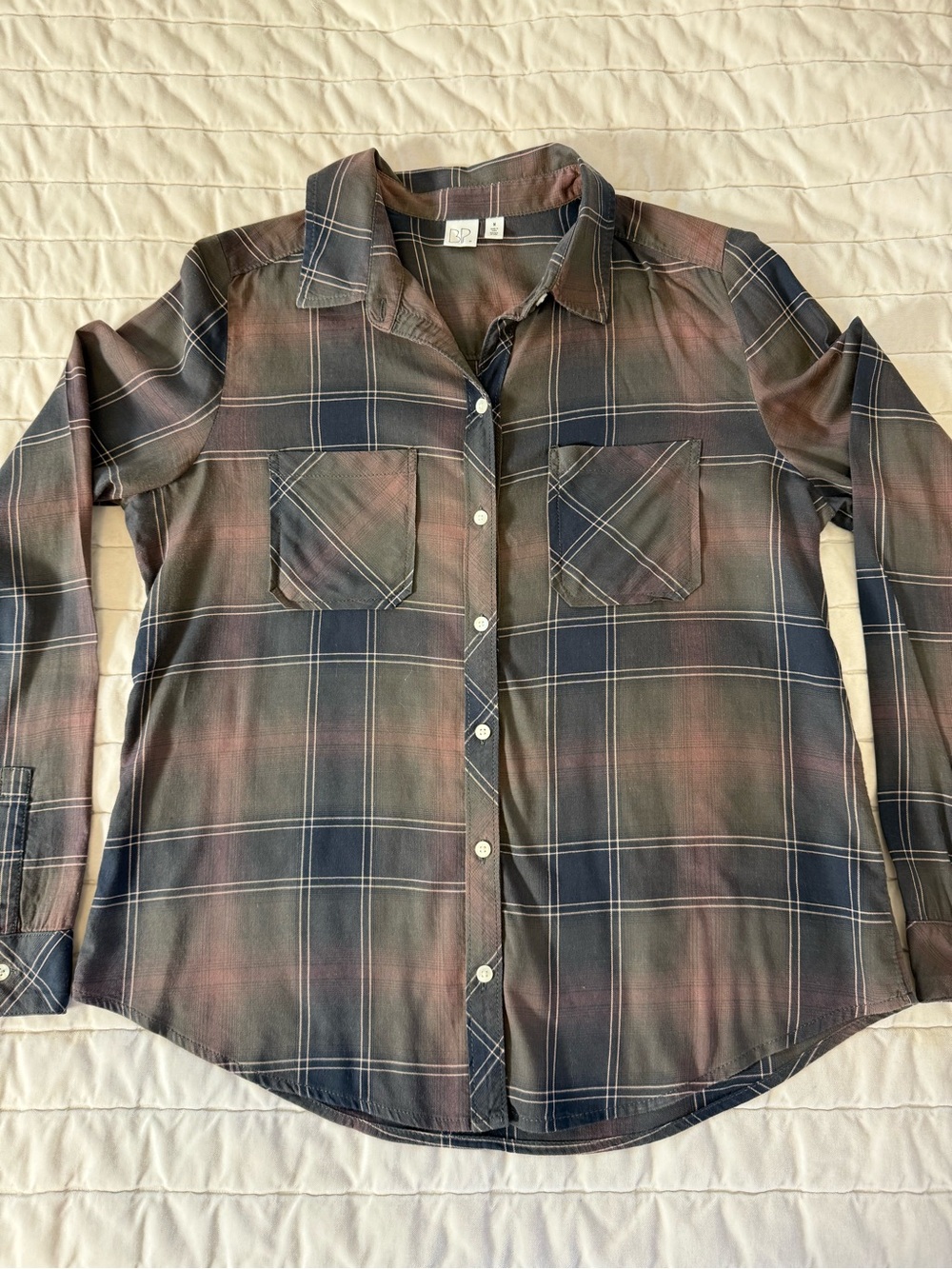 Nordstrom Plaid Button-Down Shirt in Brown and Gray - Picture 4 of 9